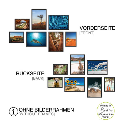 Poster-Set - 7 Poster - beidseitig<br/>"Australien"
