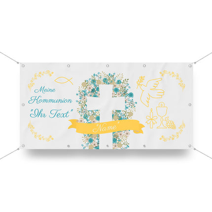 Banner Kommunion <br> personalisieren mit Namen & Text