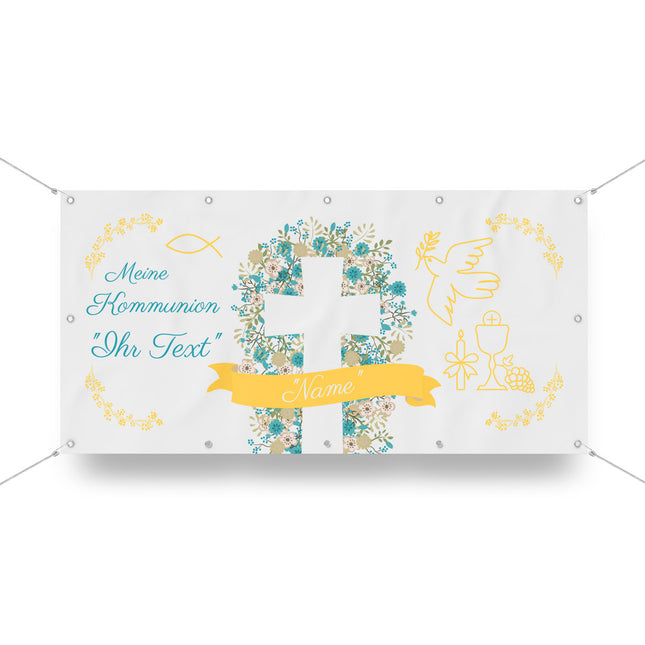 Banner Kommunion <br> personalisieren mit Namen & Text