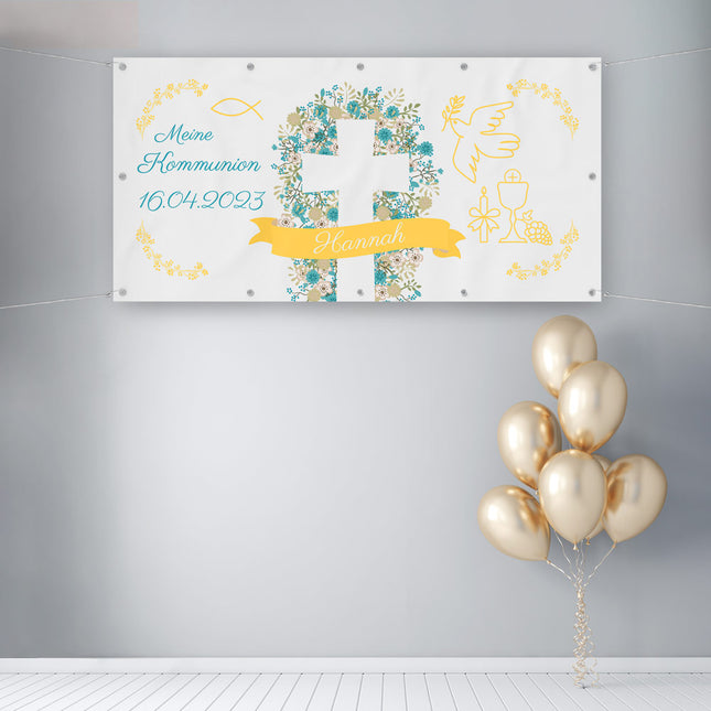 Banner Kommunion <br> personalisieren mit Namen & Text