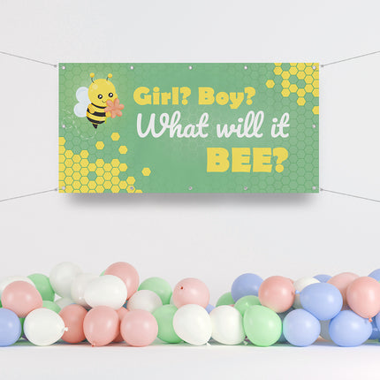 Banner Babyparty Gender Reveal "Bee"