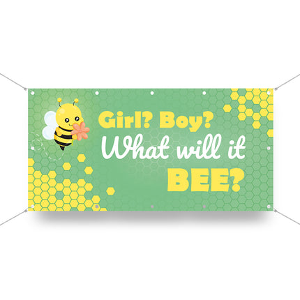 Banner Babyparty Gender Reveal "Bee"