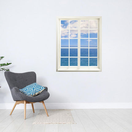 Wandtattoo - Fensterblick<br/>"Meer und Wolken"