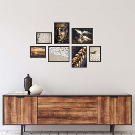 Poster-Set - 7 Poster - beidseitig<br/>"Meditation Yoga"