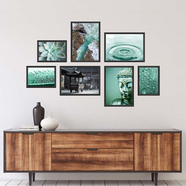 Poster-Set - 7 Poster - beidseitig<br/>"Meditation Yoga"