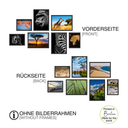 Poster-Set - 7 Poster - beidseitig<br/>"Afrika"