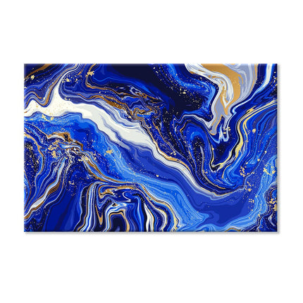 Leinwandbild "Marmor Blaugold"