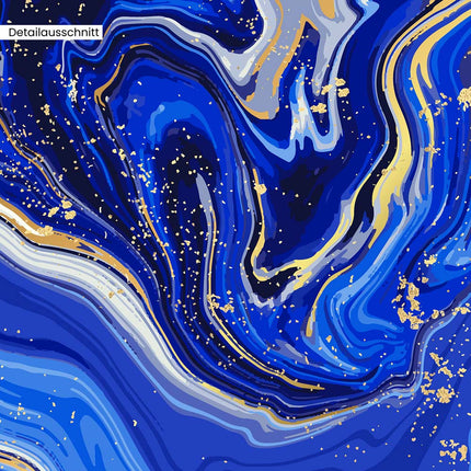 Leinwandbild "Marmor Blaugold"