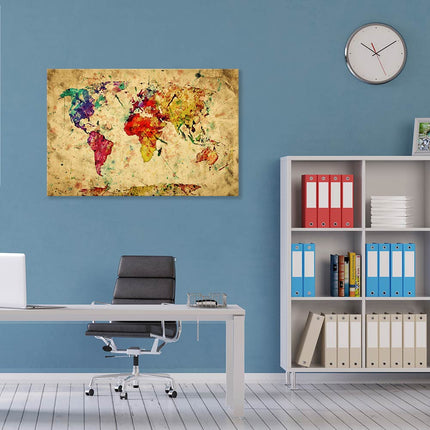 Leinwandbild "Vintage Weltkarte"