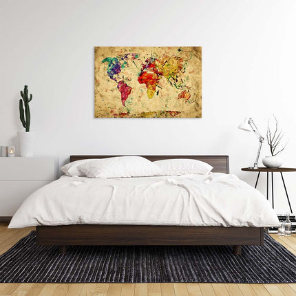 Leinwandbild "Vintage Weltkarte"