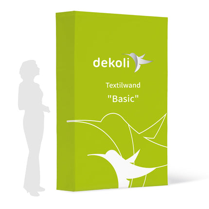 Textilwand „Basic“ mit Druck – Messe- & Eventwand in 4 Größen