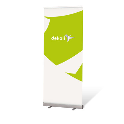Werbeaufsteller Rollbanner "Classic Basic" leichter Aufbau  und sicherer Stand mit 2 Standfüßen