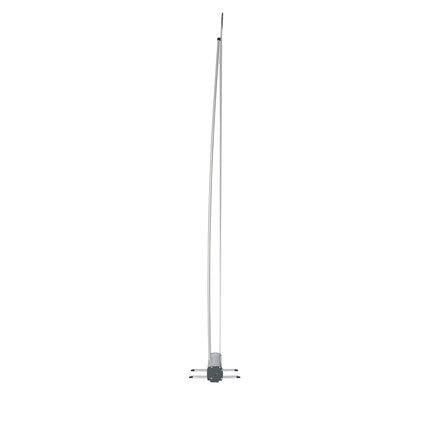 Seitenansicht RollBanner Classic Premium, mit zwei Standfüßen und grauen Seitenkappen.