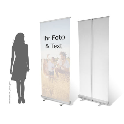 Tolles XXL Poster selbststehendes Banner mit einer Höhe von 200cm, individuell und einzigartig auf dekoli.de