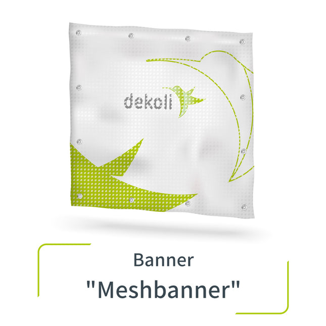 Meshbanner mit Druck – Netz­gitter­banner in festen Formaten