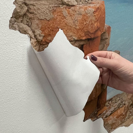 Material Rückseite Detailfoto, selbtklebendes Wandtattoo